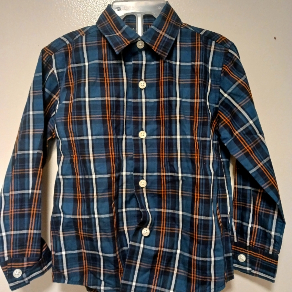 Nautica Boys/Toddler Long Sleeve Collared Button Up